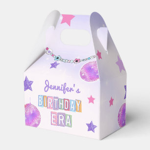 Purple Disco Eras Birthday Party Favor Boxes