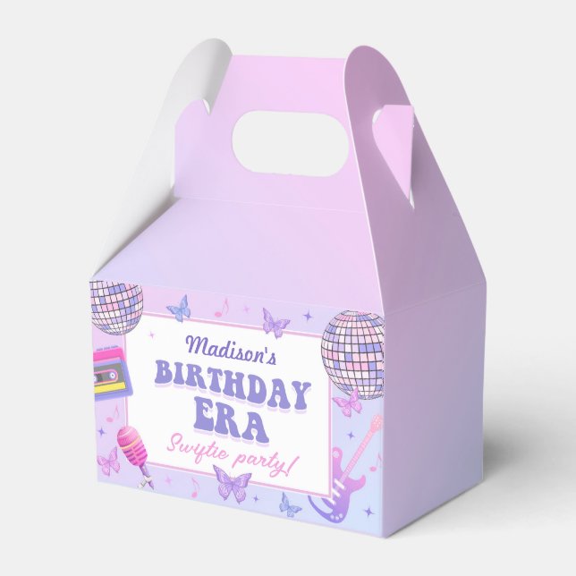 Purple Disco In My Birthday Era Birthday Favor Boxes (Front Side)
