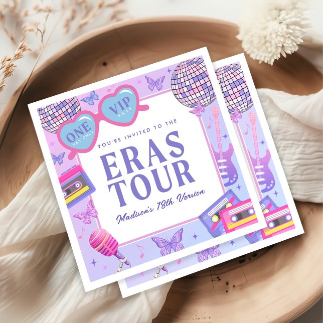 Purple Disco In My Birthday Era Birthday Napkins (Creator Uploaded)