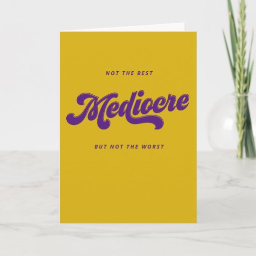 Purple Disco Lettering Mediocre Congratulations Card Zazzle