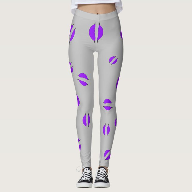 Purple Disk Leggings (Front)