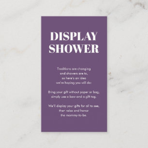 Purple Display Shower Card