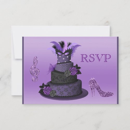 Purple Diva Cake Sparkle High Heels RSVP