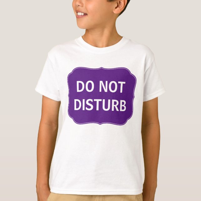 Purple Do Not Disturb Sign Sleep Shirt (Front)