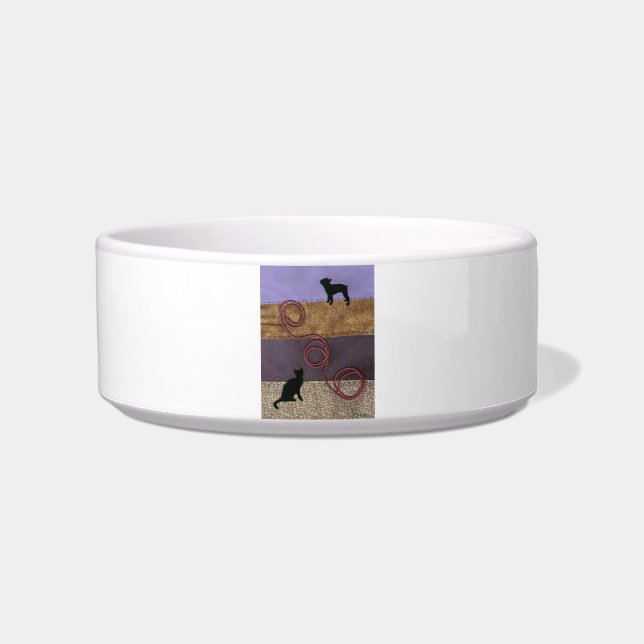 Purple Dog and Cat Fun Bowl (Front)
