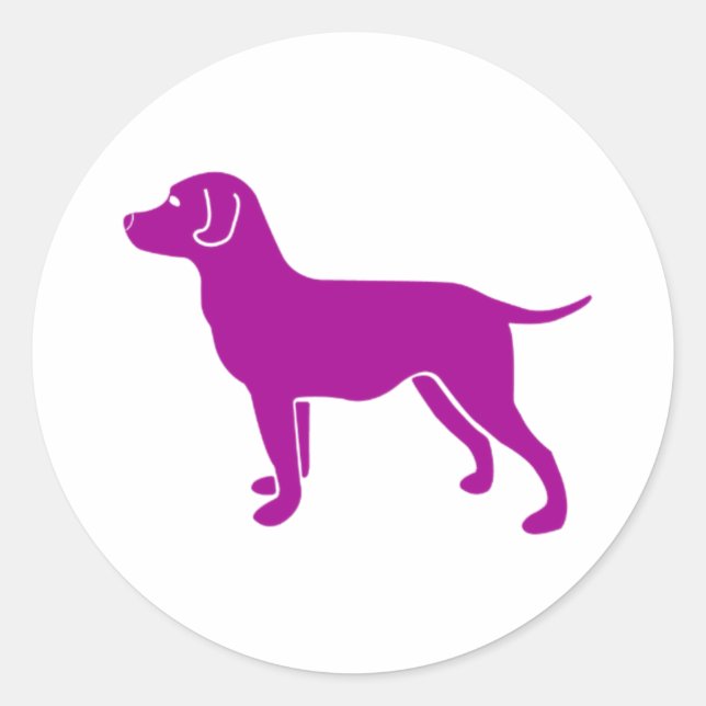 Purple Dog Lover Vinyl Sticker for Laptops, Water (Front)