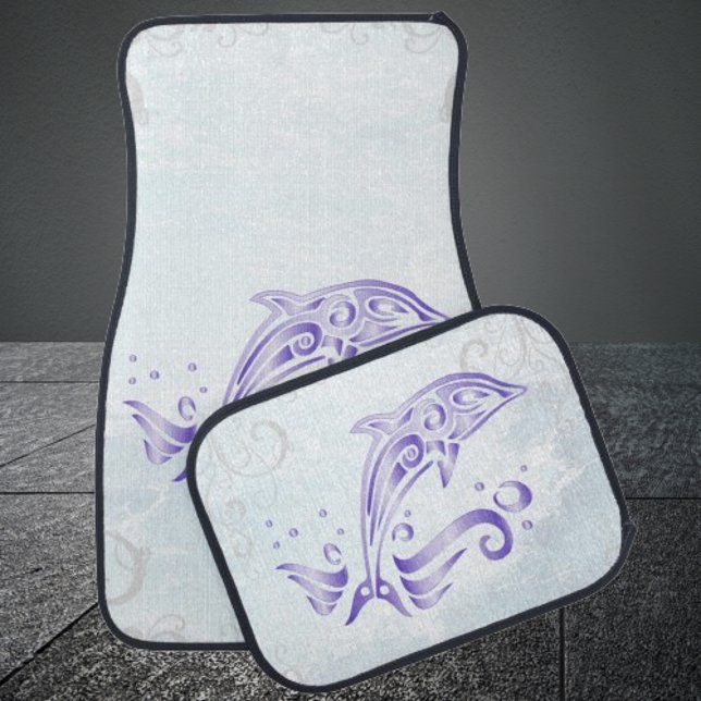 Purple Dolphin Personalized Car Mats (Purple Dolphin Personalized Car Mats)