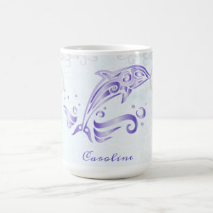 Purple Dolphin Personalized Coffee Mug