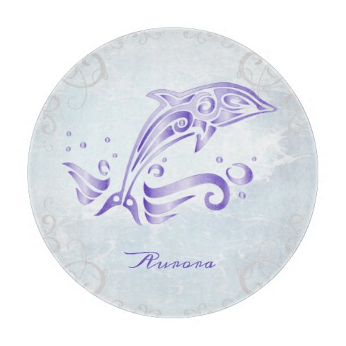 Purple Dolphin Personalized Cutting Board