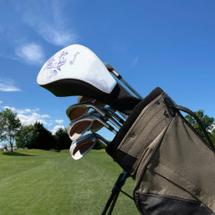 Purple Dolphin Personalized Golf Head Cover