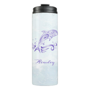 Purple Dolphin Personalized Thermal Tumbler