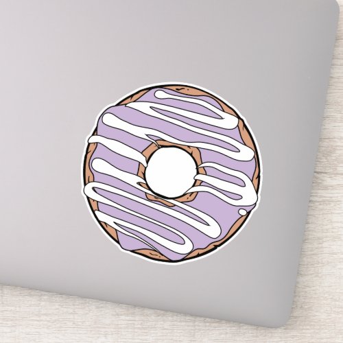 Purple Donut Doughnut Icing Frosting Glaze Sticker