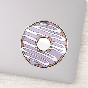 Purple Donut, Doughnut, Icing, Frosting, Glaze Sticker