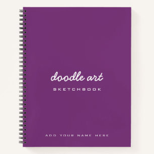 purple doodle art sketch notebook