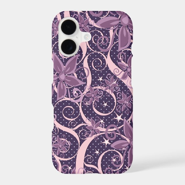 Purple Dot Flower Case-Mate iPhone Case (Back)