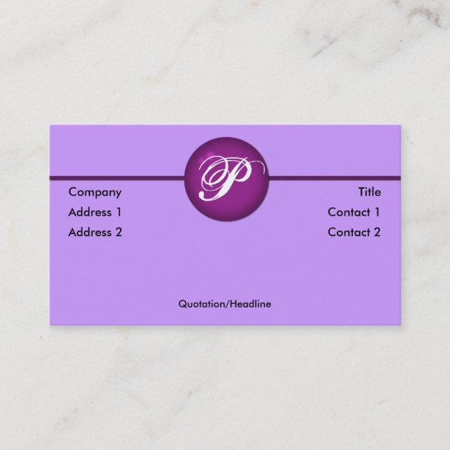 Purple Dot Profile Card (Front)