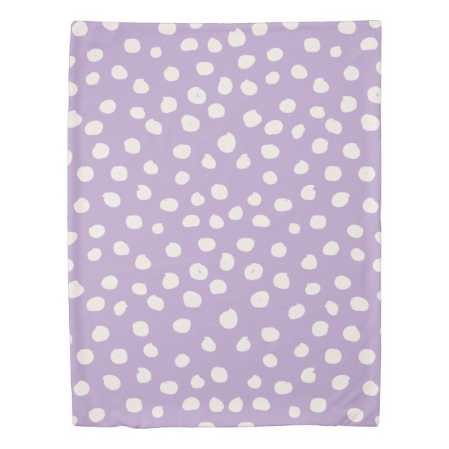 Purple Dots Animal Print Spots Duvet Cover (Front)
