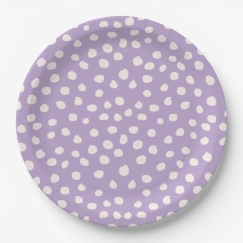 Purple Dots Animal Print Spots Paper Plates