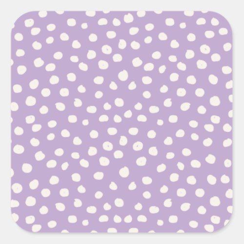 Purple Dots Animal Print Spots Square Sticker