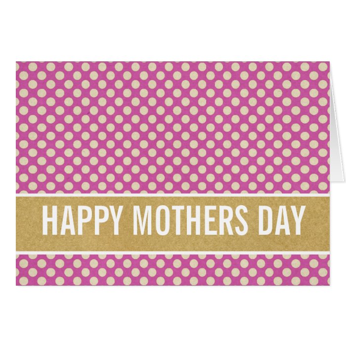 Purple Dots Happy Mothers Day Background Card