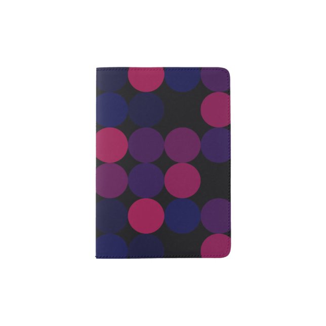 Purple Dots Passport Holder (Front)