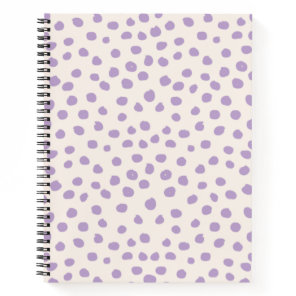 Purple Dots Preppy Modern Animal Print Spots Notebook
