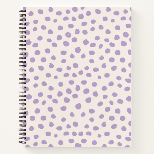 Purple Dots Preppy Modern Animal Print Spots Notebook