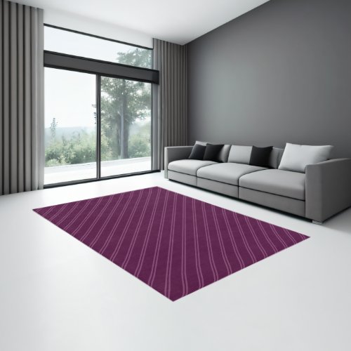 Purple Double Pin Striped Area Rug