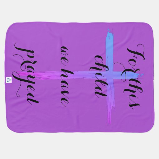 Purple double sided religious baby blanket Zazzle