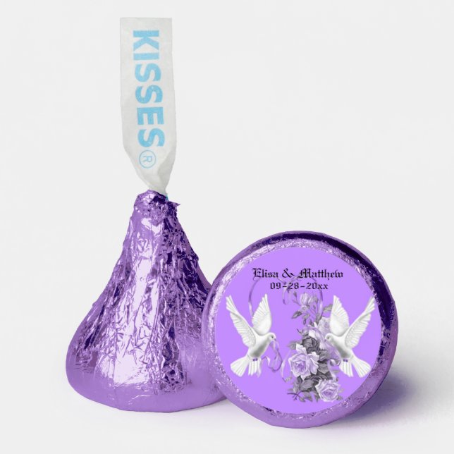 Purple Doves And Roses Hershey®'s Kisses® (Front)