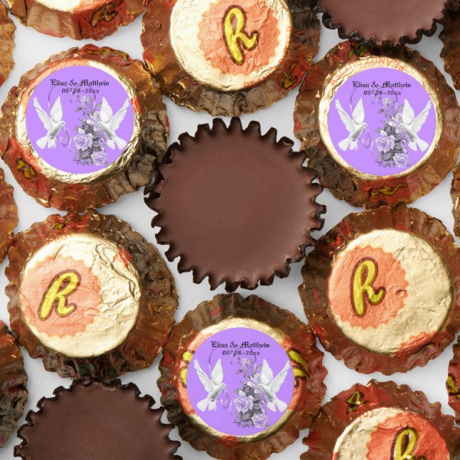 Purple Doves And Roses Reese's Peanut Butter Cups (Assorted)