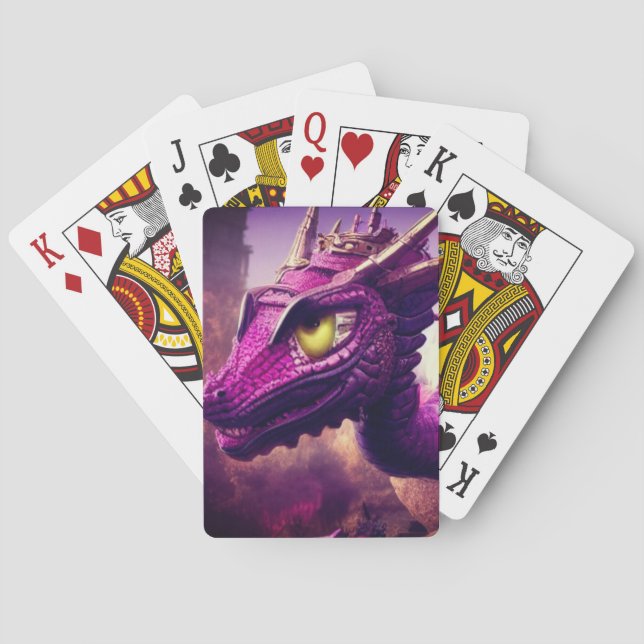 Purple Dragon Art Poker Cards (Back)