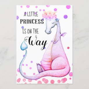 *~* Purple Dragon Baby Girl Shower Invitation