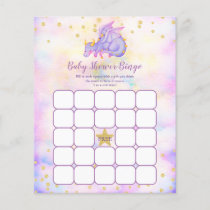 Purple Dragon Baby Shower Bingo Game