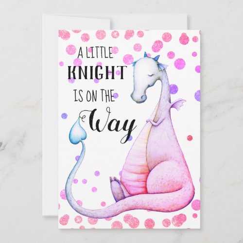 *~* Purple Dragon Baby Shower Invitation