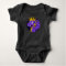 Purple dragon cartoon baby bodysuit