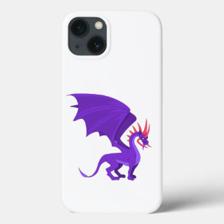 Purple dragon cartoon iPhone 13 case
