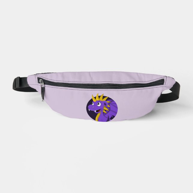 Purple dragon cartoon  fanny pack (Front)