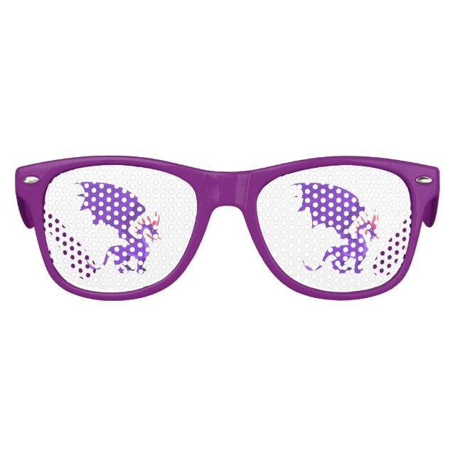 Purple dragon cartoon kids sunglasses (Front)