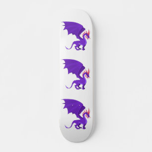 Purple dragon cartoon skateboard