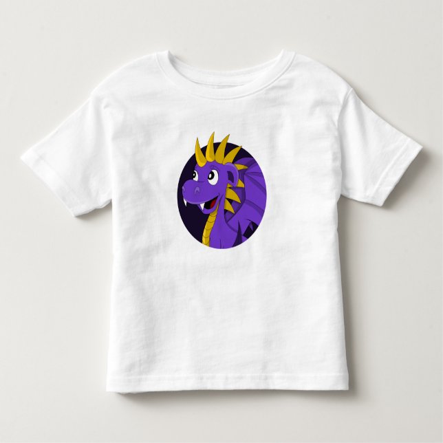Purple dragon cartoon toddler t-shirt (Front)
