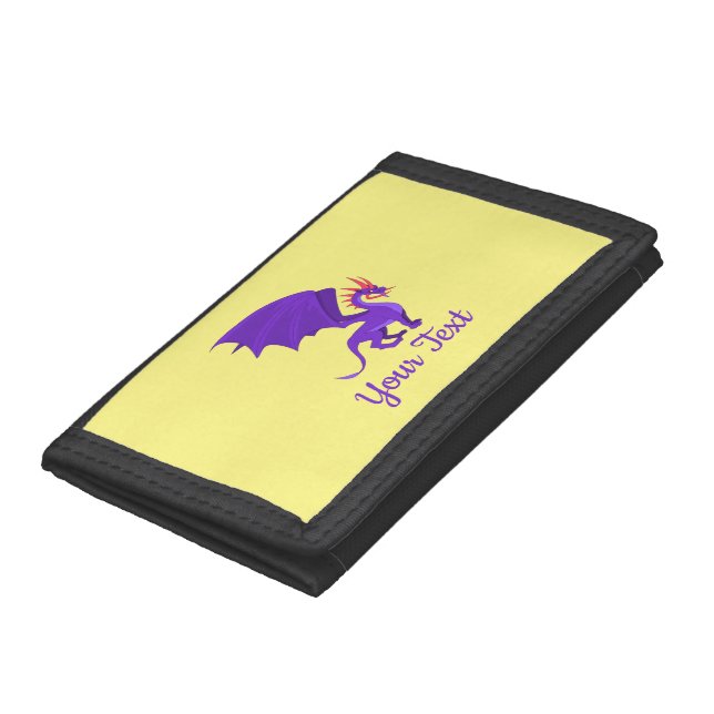 Purple dragon cartoon trifold wallet (Bottom)