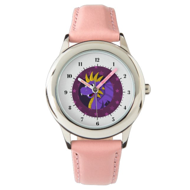 Purple dragon cartoon watch (Front)