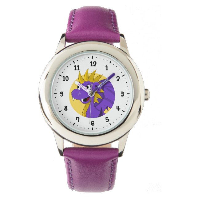 Purple dragon cartoon watch (Front)