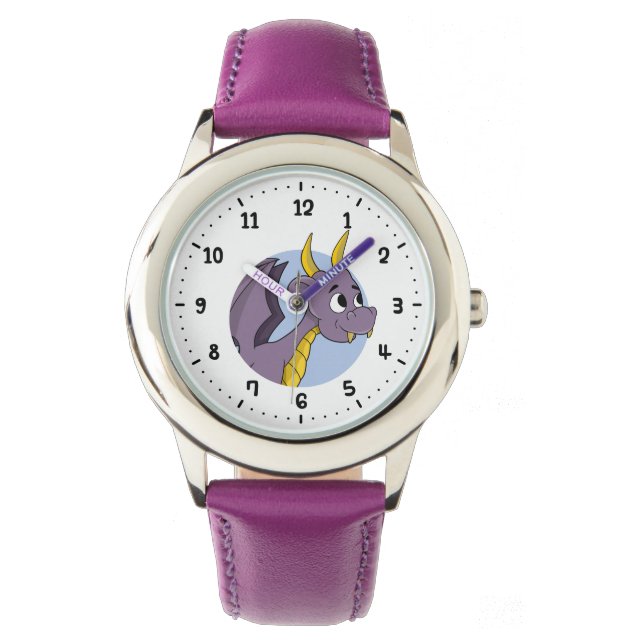 Purple dragon cartoon watch (Front)