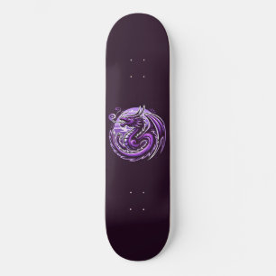 Purple Dragon Circle Skateboard