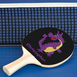 Purple Dragon Design Ping Pong Paddle