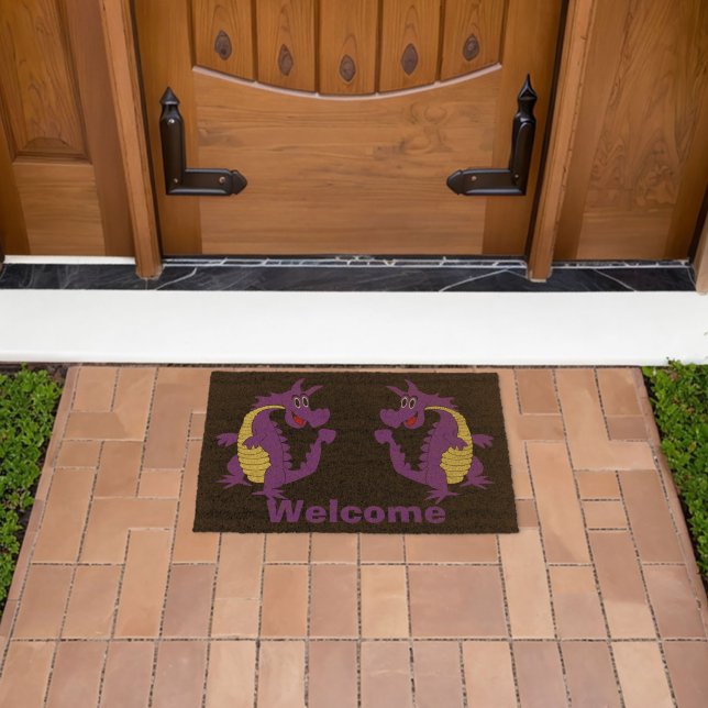 Purple Dragon Fiber Doormat (Insitu (Outdoor))