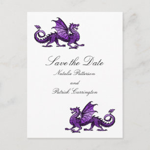 Purple Dragon Save the Date Postcard
