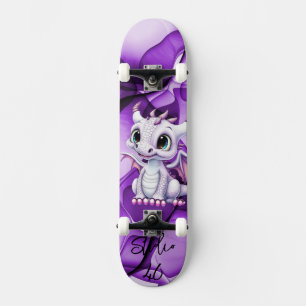 Purple dragon skateboard